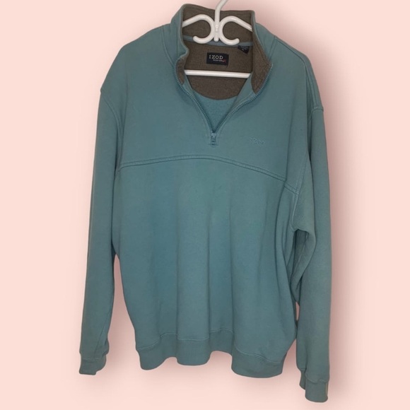 Vintage IZOD 1/4 Zip Polo Sweatshirt with Pockets,  Size XL - Picture 4 of 4